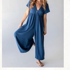 Elegant Blue Jumpsuit